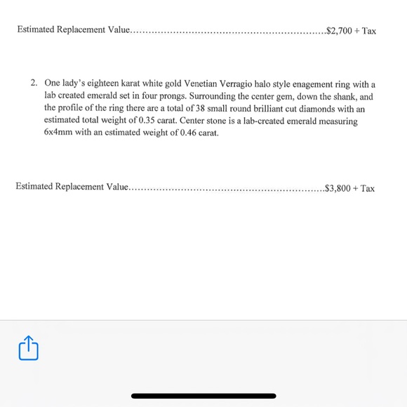 Verragio Venetian size 6.25 with .5 ct emerald - Picture 4 of 4